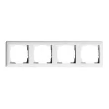 GIRA 021403, 4-fach Rahmen, Standard 55, reinweiss glänzend
