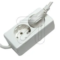 2-fach Tischdose 3x1,5 weiss 2m