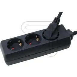 3-fach Steckdo.m.KiSi.3G1,5 sw. 3m 30332