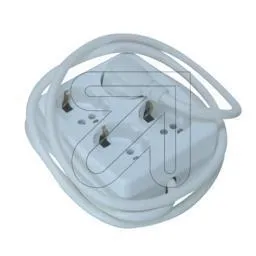 4-fach Tischdose quadrat. 3x1,5 weiss  2m