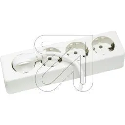 4-fach Tischdose 3x1,5 weiss  5m