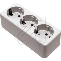 3-fach Schuko-Steckdose AP weiss  393Aw