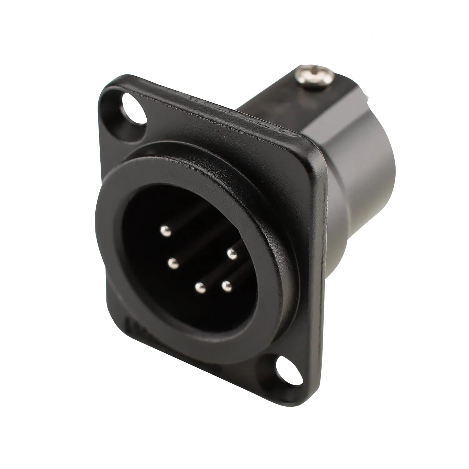 Amphenol XLR, 5-pol , Metall-Snap-In-Einbaubuchse, versilberte(r) Kontakt(e), Type D, schwarz