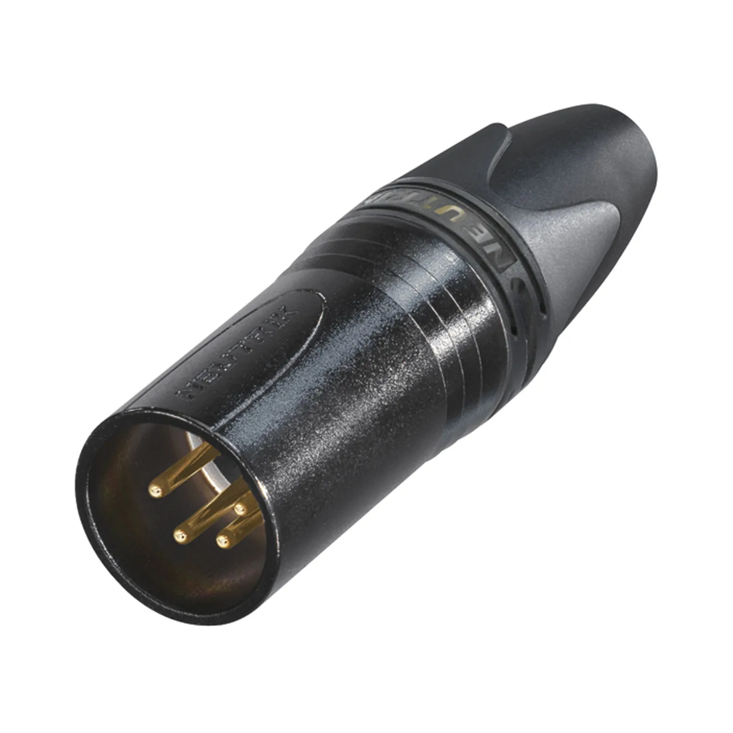 NEUTRIK® XLR, 4-pol , Metall-, Löttechnik-Kabelstecker, versilberte(r) Kontakt(e), gerade, schwarz
