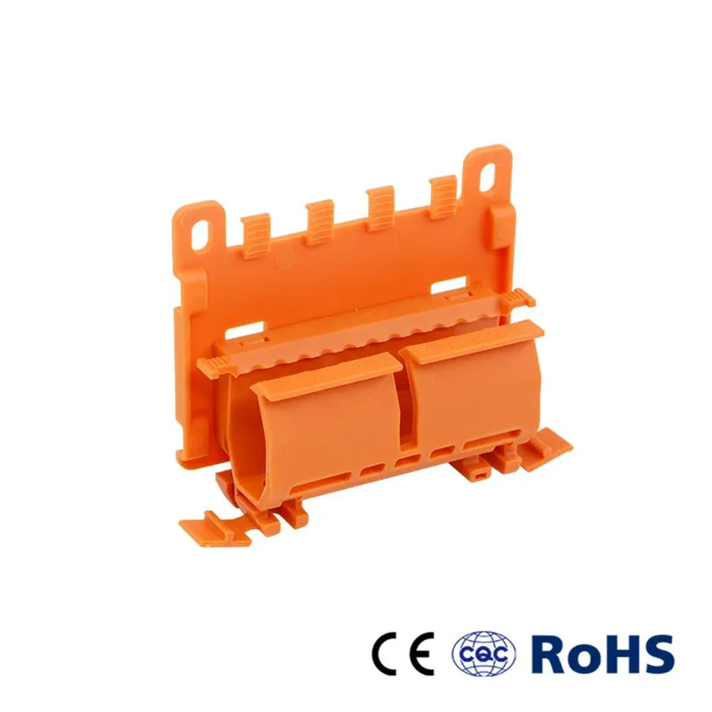 10PCS DIN Rail Terminal Block Holder Mounting Carrier with Strain Relief Plate 222-505 and Fast Wire Splicing Connectors
