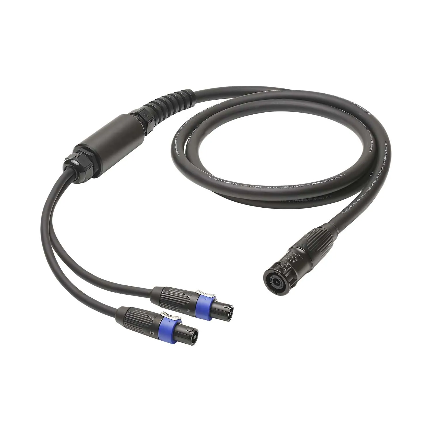 Sommer cable Speaker System , Speakon 8-polig, male/Speakon 4-polig, female; NEUTRIK
