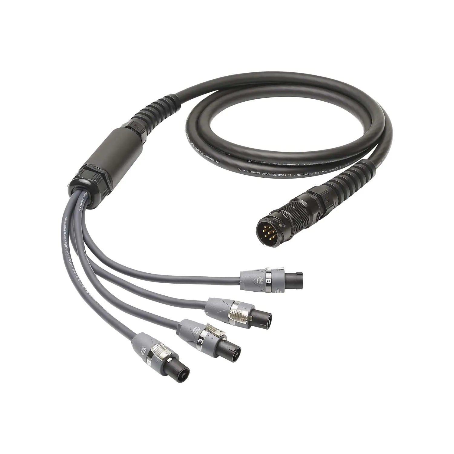 Sommer cable Speaker System , Speakon 2-polig SommerType, female/LK 8-pol male; HICON/NEUTRIK