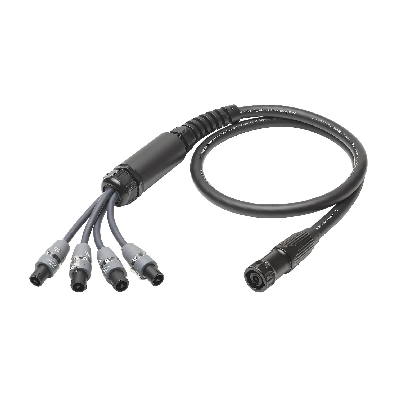 Sommer cable Speaker System , Speakon 8-polig, male/Speakon 2-polig SommerType, female; NEUTRIK