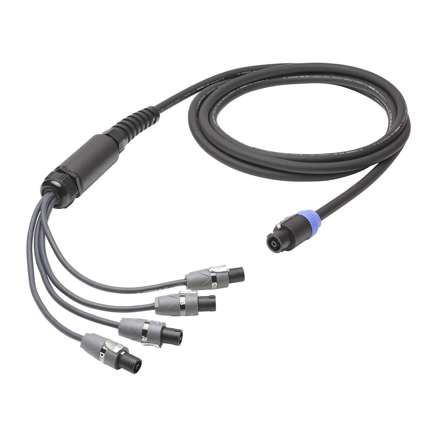 Sommer cable Speaker System , Speakon 8-polig, female/Speakon 2-polig SommerType, female; NEUTRIK 5,