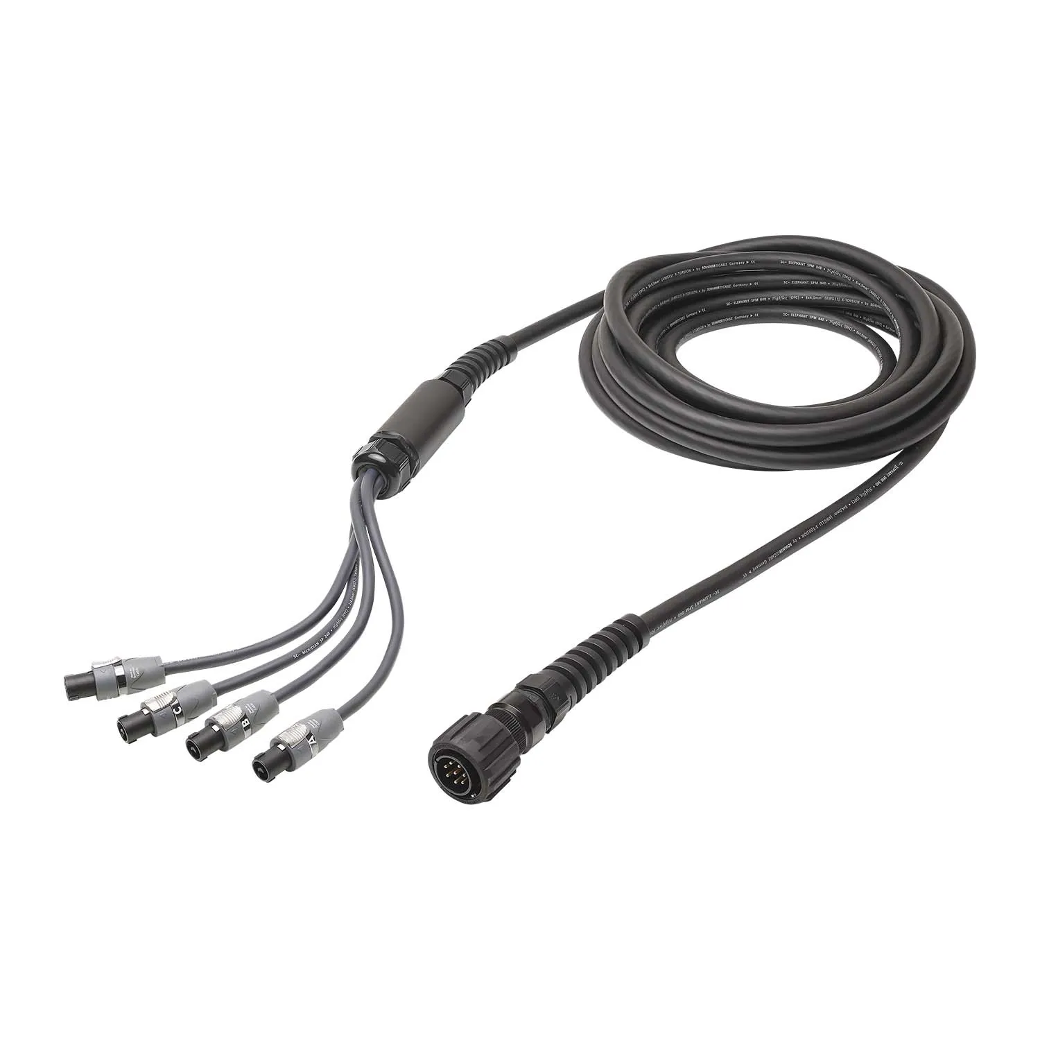 Sommer cable Speaker System , LK 8-pol male + Überwurfhülse HI-LK008-MVR/Speakon 2-polig SommerType,