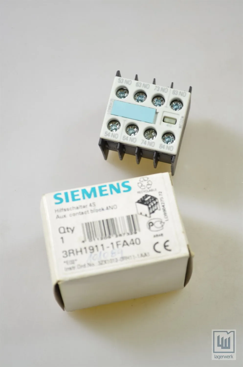 SIEMENS 3RH1 911-1FA40 / 3RH1911-1FA40, Hilfsschalterblock - NEU