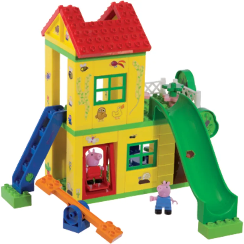 BIG 57076 BIG BLOXX Peppa Pig Spielplatz ab 1,5 Jahren 75 Teile enthalten