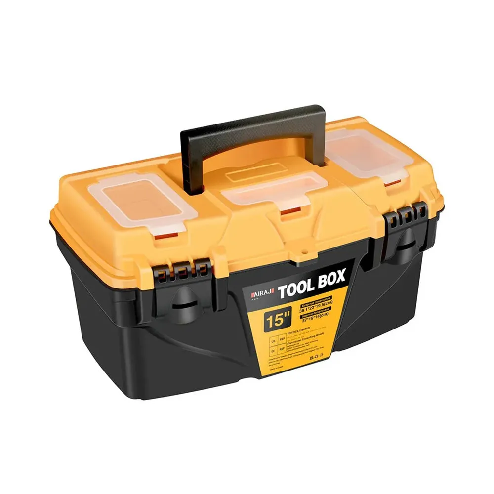 12/15 Inch Multipurpose Plastic Toolbox: Ideal for Electricians, Carpenters, and Electric Drill Storage