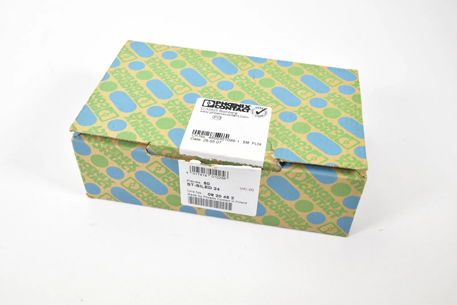 PHOENIX CONTACT 0920452, ST-SILED 24, Sicherungsstecker 6.3A (1PE=43Stk.) - NEU