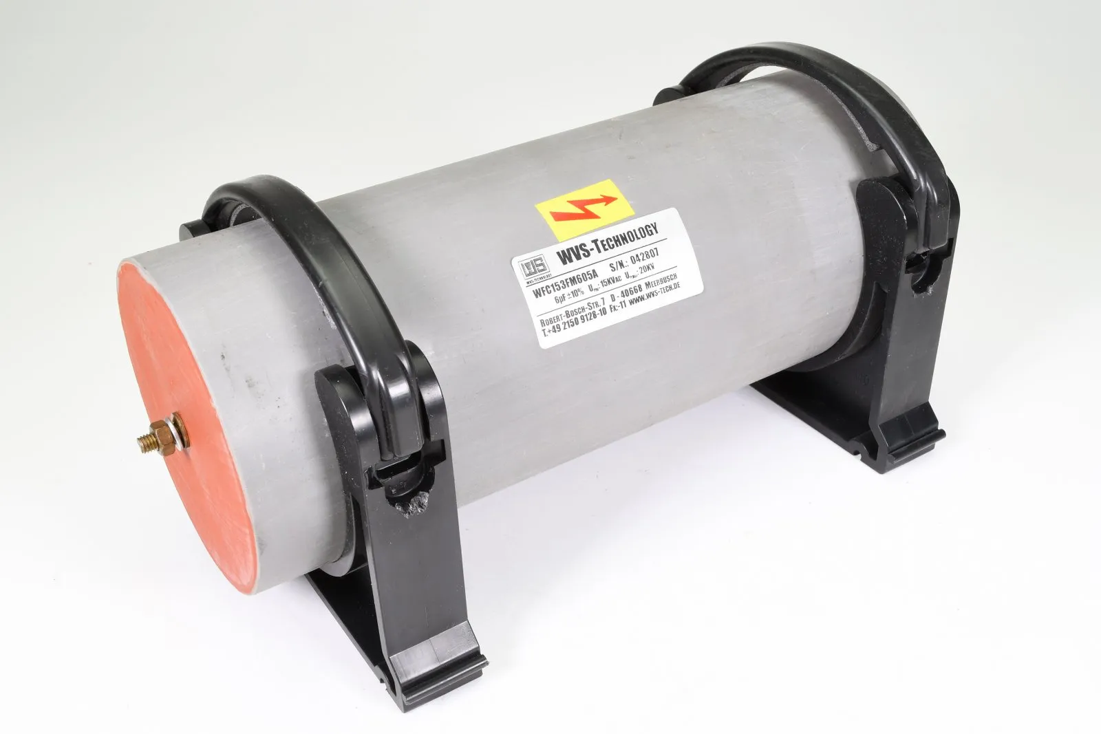 WVS WFC153FM605A, Kondensator 6μF±10% Rot mit Halterung