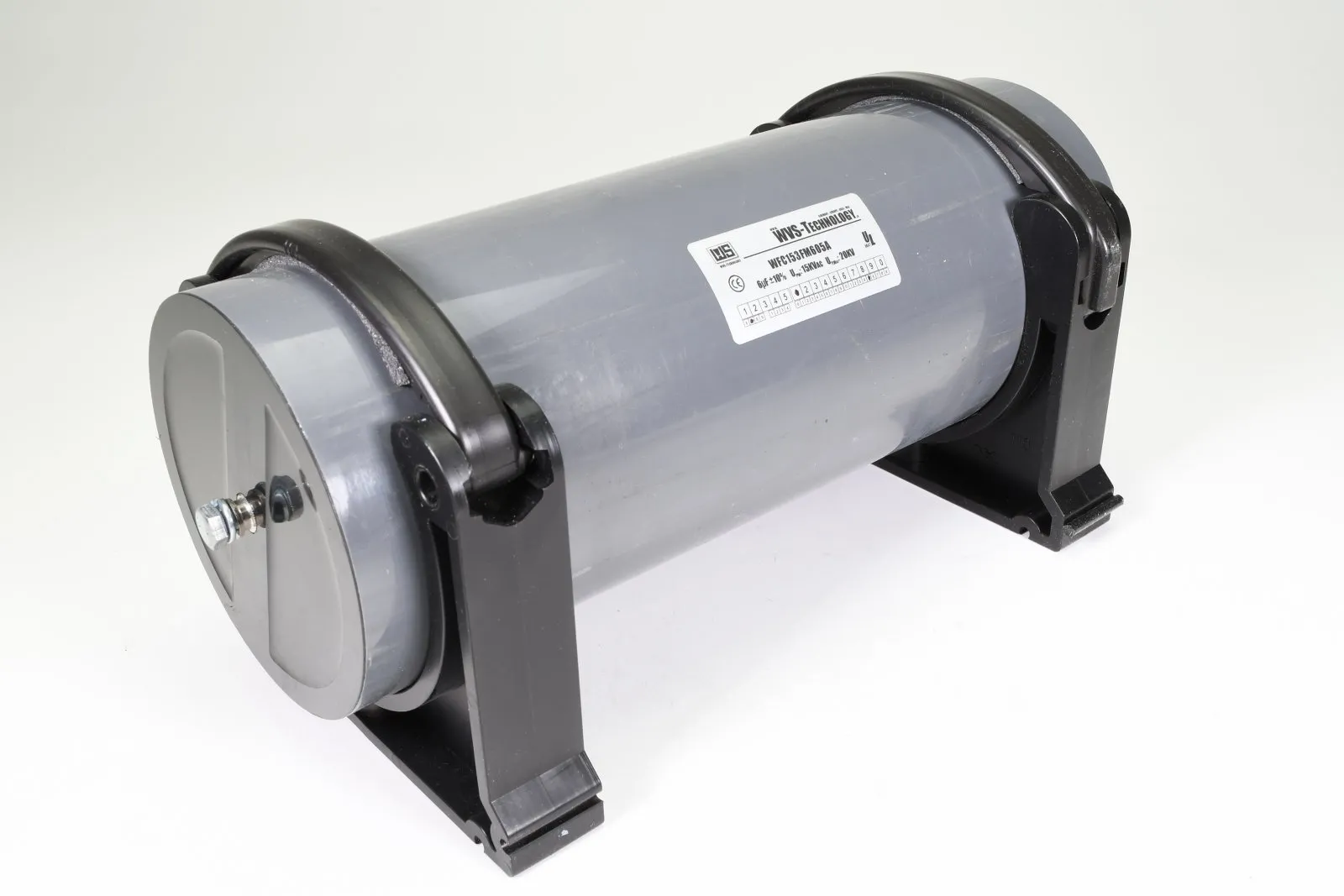 WVS WFC153FM605A, Kondensator 6μF±10% Schwarz mit Halterung