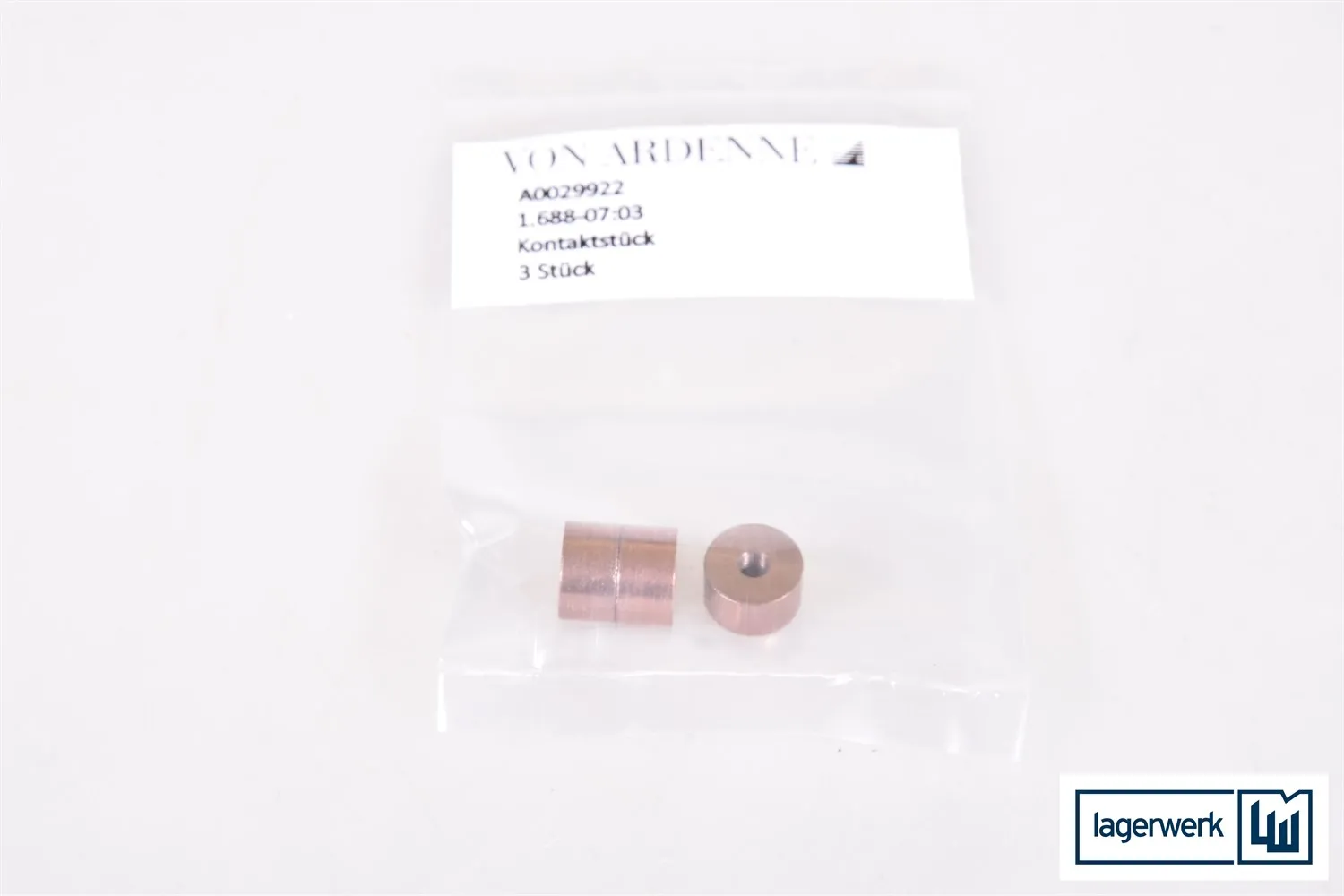 VON ARDENNE 1.688-07:03 / 16880703, Kontaktstück A0029922 - NEU (1PE=3Stk)