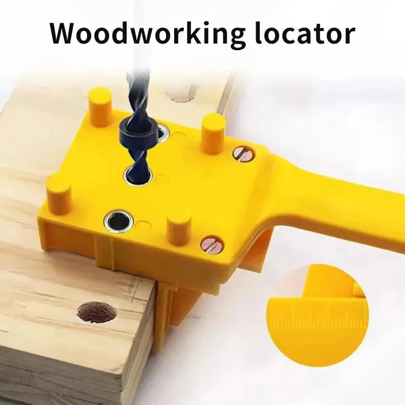 Woodworking Straight Hole Drilling Locator Handheld Furniture Wood Tenon Wooden Board Connection Positioning Drilling Tool