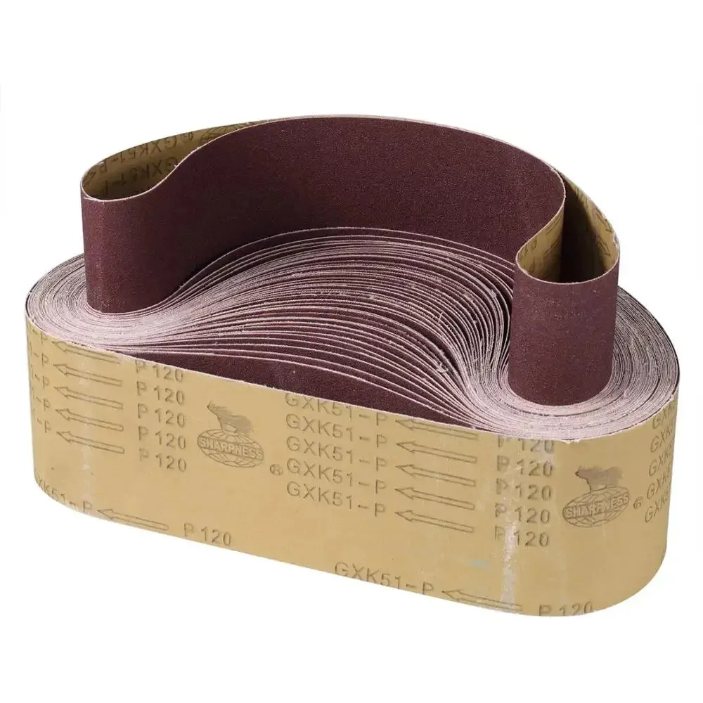 10 pieces 75x533mm Belt Sander Sandpaper Professional Grinding Belt Sanding Belts for Wood Metal Ginding Polishing