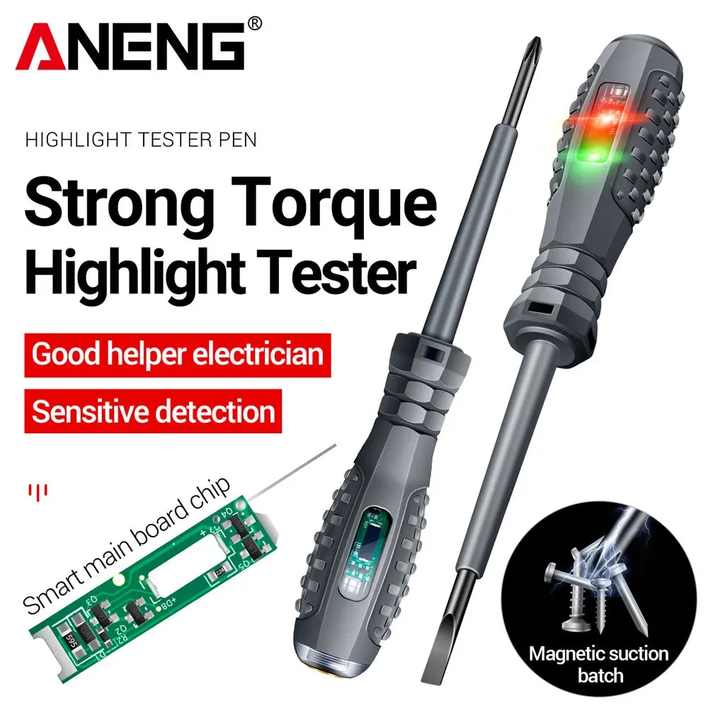 Word/cross Screwdrivers Neon Bulb Indicator Meter Electric Pen Insulated Electrician Highlight Pocket Tester Pen Tools