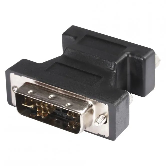 Adapter | VGA female/DVI male gerade, schwarz