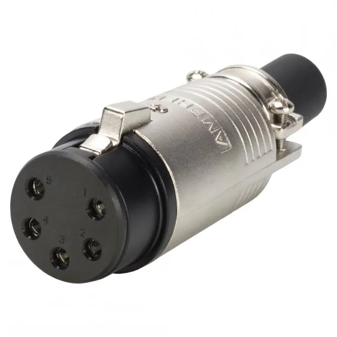 Amphenol EP-Steckverbinder, 5-pol , Metall-, Löttechnik-Kabelbuchse, verzinnte(r) Kontakt(e), gerade