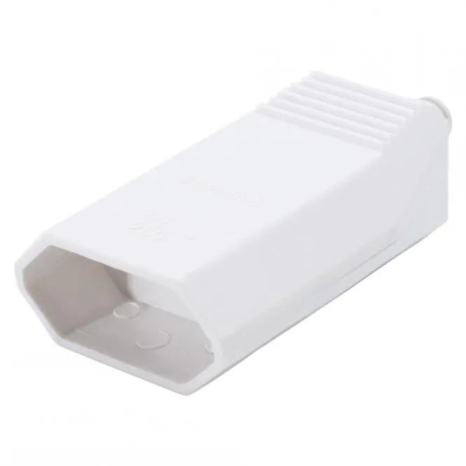 EURO, 2-pol , Kunststoff-, Schraubkontakt-Kabelbuchse, vernickelte(r) Kontakt(e), gerade, max. 0,75