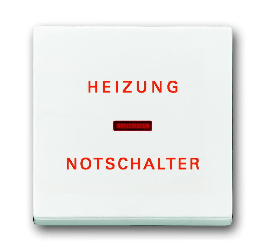 Busch Jaeger, 1789 H-84, carat,solo,future linear, Kontrollwippe Aufdruck "Heizung...", studioweiss