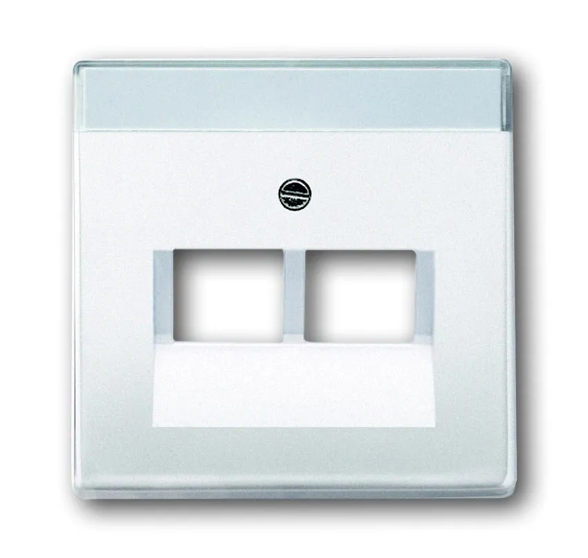 Busch Jaeger, 1803-02-84, future linear, studioweiss, ISDN und Netzwerkabdeckung, 2-fach