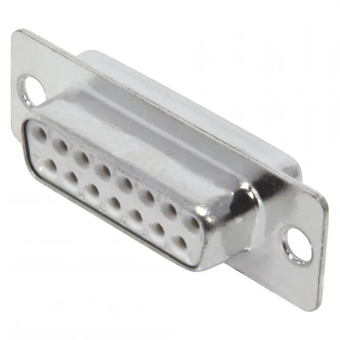 FCT SUB-D (5-Kanal), 15-pol , Metall-, Löttechnik-Einbaubuchse, vergoldete(r) Kontakt(e), gerade, ni