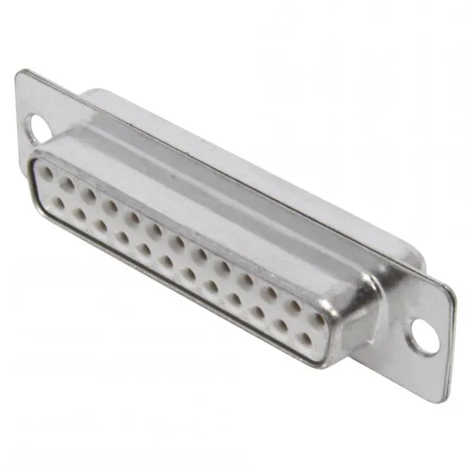 FCT SUB-D (8-Kanal), 25-pol , Metall-, Löttechnik-Einbaubuchse, vergoldete(r) Kontakt(e), gerade, ni