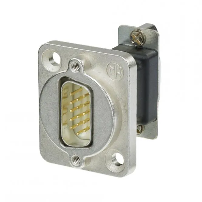Neutrik | SUB-D 15-pol female/SUB-D 15-pol male Type D, nickelfarben