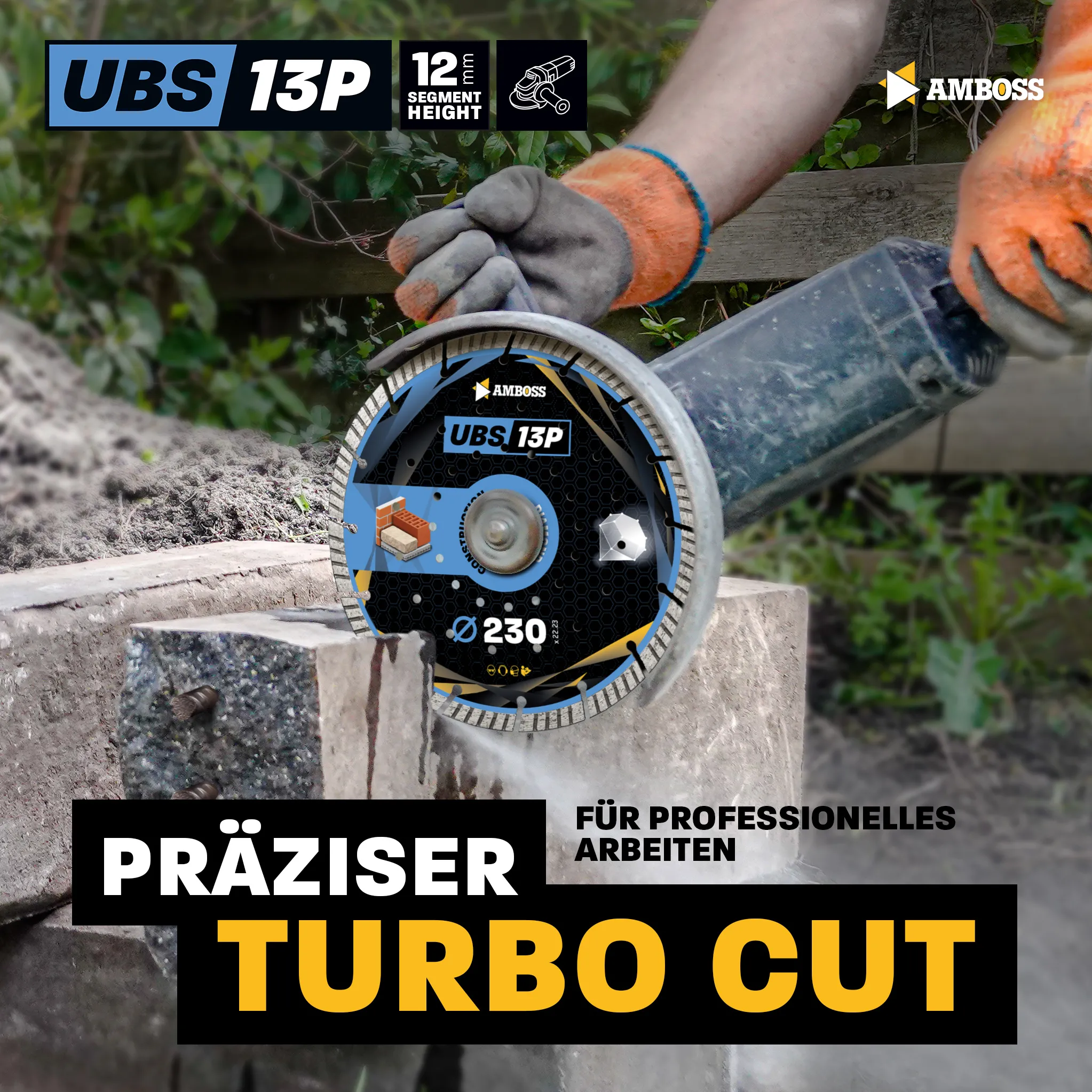 Amboss Werkzeuge UBS 13P Premium Diamant Trennscheibe für Winkelschleifer