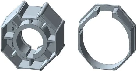 Rademacher Adapter-Set Large RTB für 125 Achtkantstahlwelle Typ AM60-SW125 #93990148