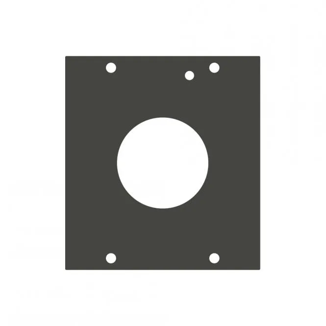 Seitenblech PG29-Loch, 2 HE; Tiefe: 80 mm für SYSBOXX, Farbe: anthrazit, RAL 7016