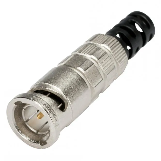 Telegärtner BNC 3G-SDI Crimp-Kabelstecker 0.8/3.7, gerade, nickelfarben
