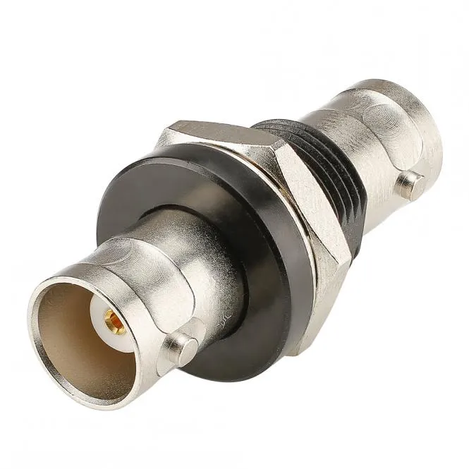 TELEGÄRTNER BNC Patch-Einbaubuchse, Masse isoliert, Type D, silbergrau