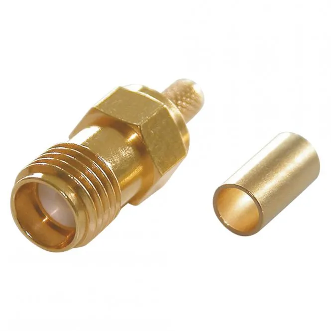 Telegärtner SMA Crimp-Kabelbuchse 0.45/1.5, PTFE-isoliert, gerade, gold